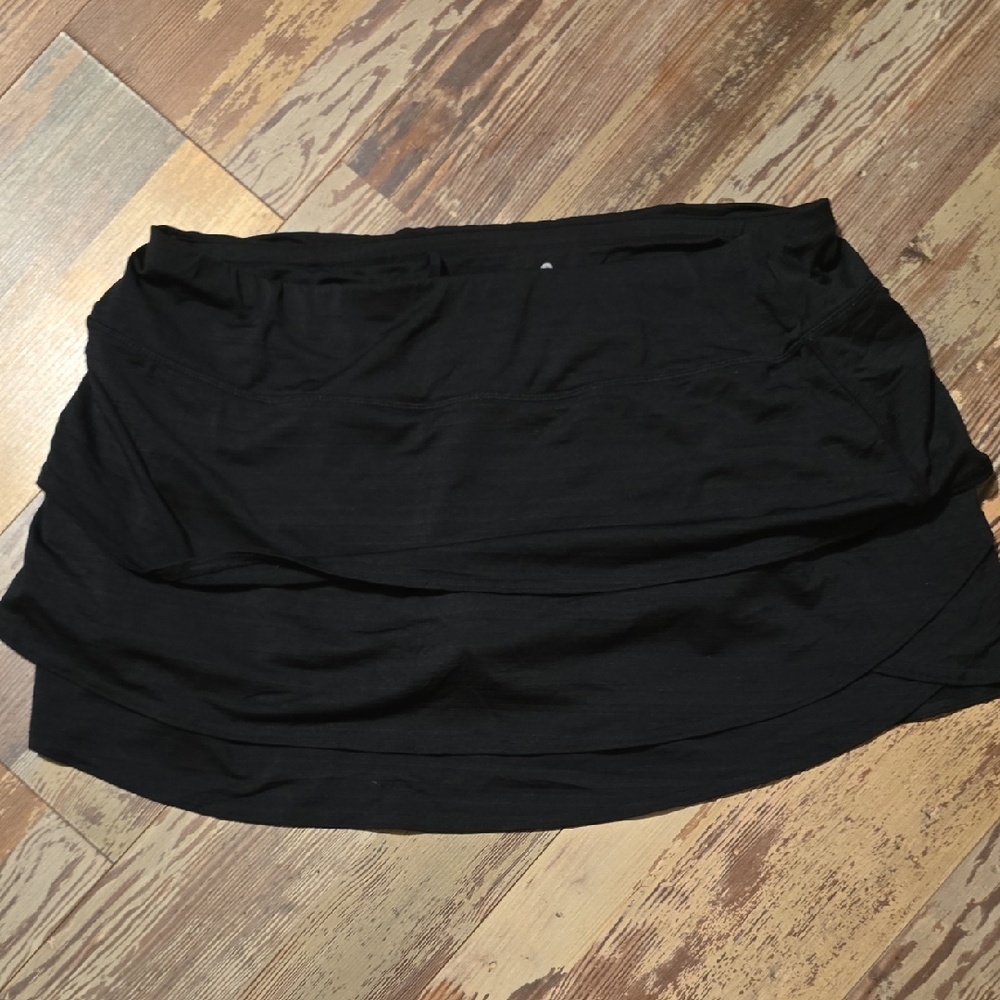 Athleta Athletic Skort Black Womens Size XL